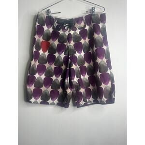 Osklen Surfing Board Swim Shorts Sz 32? Gray Geometric Summer